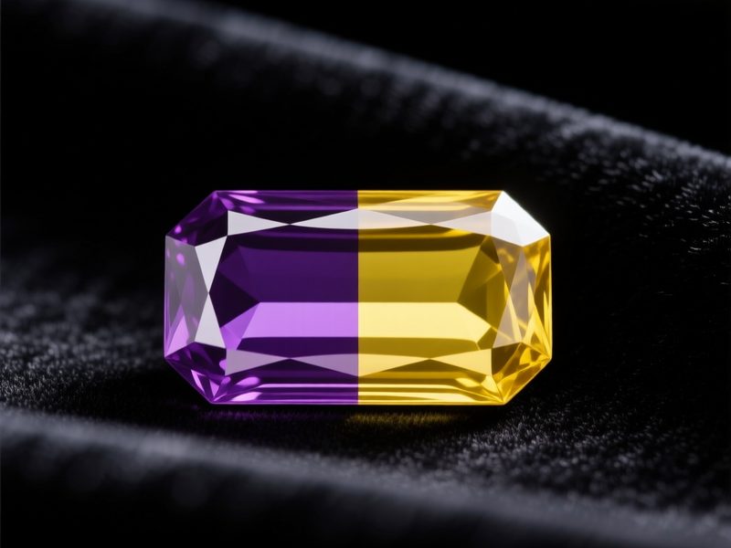紫黄晶：一颗宝石上的两种颜色